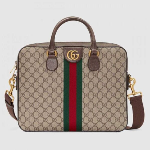 Gucci Ophidia GG Briefcase In Soft GG Supreme Canvas