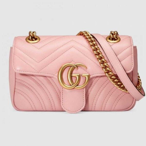 Gucci Pink GG Marmont Mini Matelasse Shoulder Bag