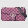 Gucci Pink GG Marmont Multicolor Canvas Small Bag