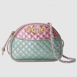 Gucci Pink/Blue Laminated Leather Mini Bag