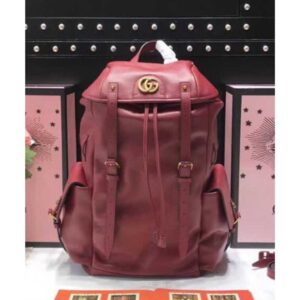 Gucci RE(BELLE) Leather Men's Backpack ‎526908 Red 2018