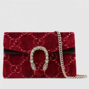 Gucci Red Dionysus Super Mini Velvet Bag