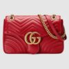 Gucci Red GG Marmont Medium Matelasse Shoulder Bag