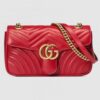 Gucci Red GG Marmont Small Matelasse Shoulder Bag