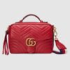 Gucci Red GG Marmont Small Shoulder Bag