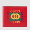 Gucci Red Print Leather Bi-fold Wallet