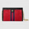 Gucci Red Suede Ophidia Small Shoulder Bag