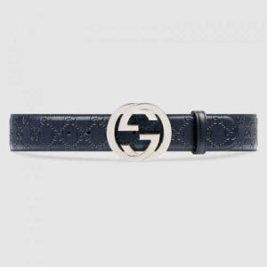 Gucci Signature leather belt with Interlocking G buckle