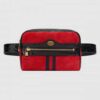 Gucci Small Ophidia Belt Bag In Red Suede Leather