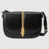 Gucci Sylvie 1969 Small Shoulder Bag In Black Calfskin