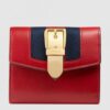 Gucci Sylvie Flap Wallet In Red Leather