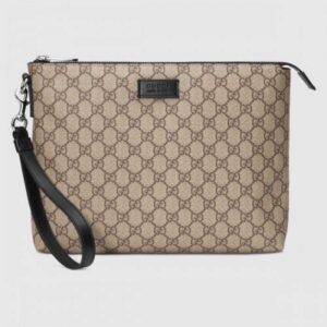 Gucci Tiger Print GG Supreme Portfolio Pouch