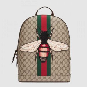 Gucci Web Animalier Backpack With Bee