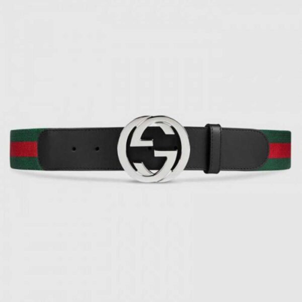 Gucci Web belt with G buckle black 411924