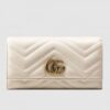 Gucci White GG Marmont Continental Wallet