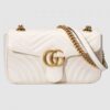 Gucci White GG Marmont Small Matelasse Shoulder Bag