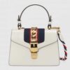 Gucci White Leather Sylvie Mini Bag