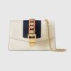 Gucci White Sylvie Leather Mini Chain Bag