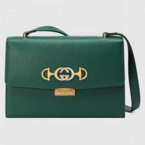 Gucci Zumi Grainy Leather Small Shoulder Bag 576338 Green 2019