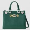 Gucci Zumi Grainy Leather Small Top Handle Bag 569712 Green 2019