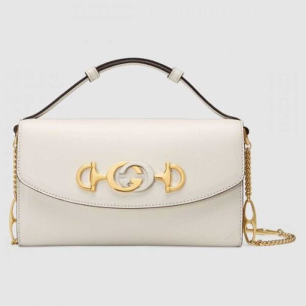 Gucci Zumi Smooth Leather Mini Shoulder Bag 564718 White 2019