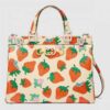 Gucci Zumi Strawberry Print Medium Top Handle Bag