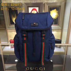 Gucci mens backpacks techno canvas techpack 429037 Blue(ENYI-741303)