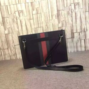 Gucci web and snake leather messenger 429016 black