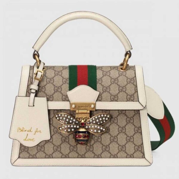 gucci Queen Margaret small GG top handle bag 476541 white